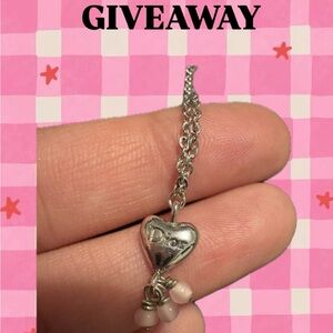 Dior Silver Heart Necklace